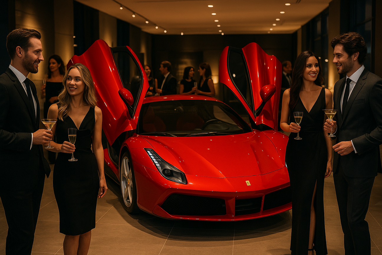Precision in the Spotlight: A VIP Night with Modern Luxury and Ferrari